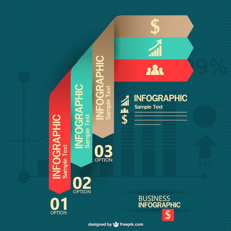 Vector gratuito infografía de negocios elegante