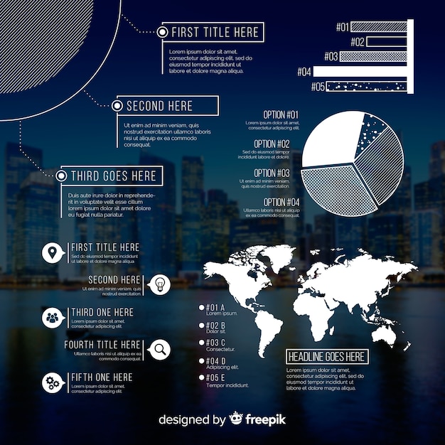 Infografía de negocios con foto