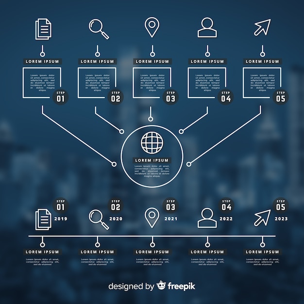 Infografía de negocios con foto