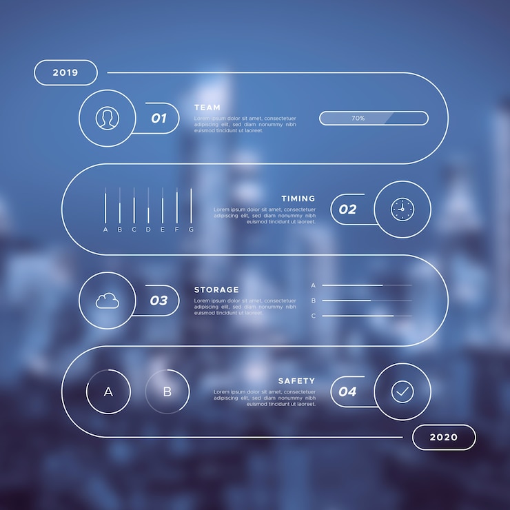 Vector gratuito infografía de negocios con foto