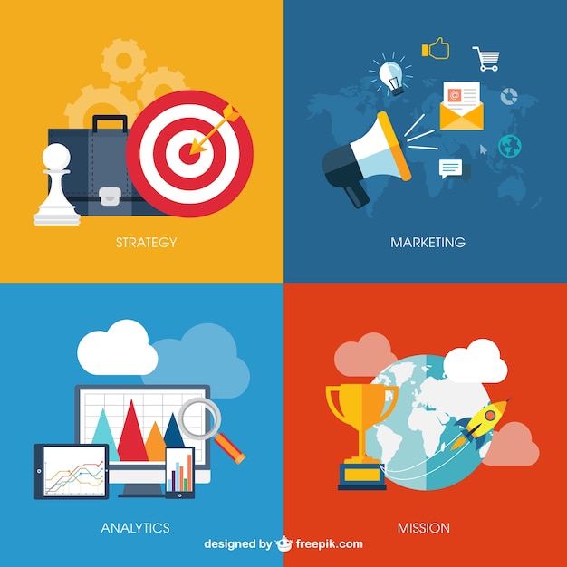 Infografía de negocios con iconos