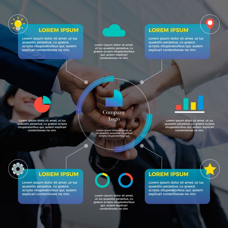 Vector gratuito infografía de negocios con imagen