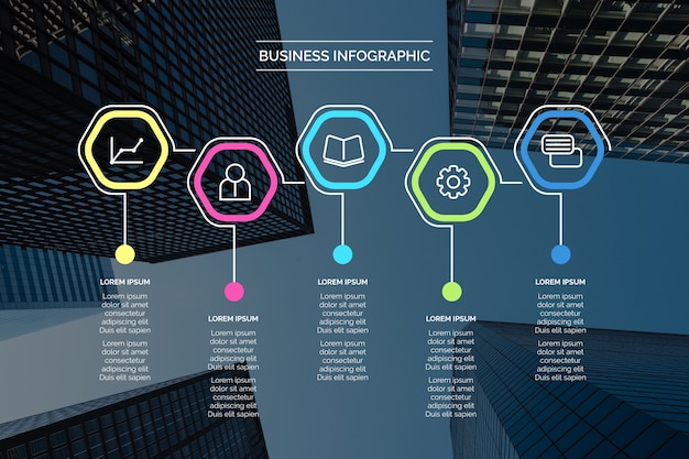 Infografía de negocios con imagen