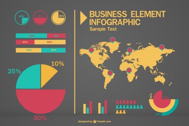 Vector gratuito infografía de negocios internacionales