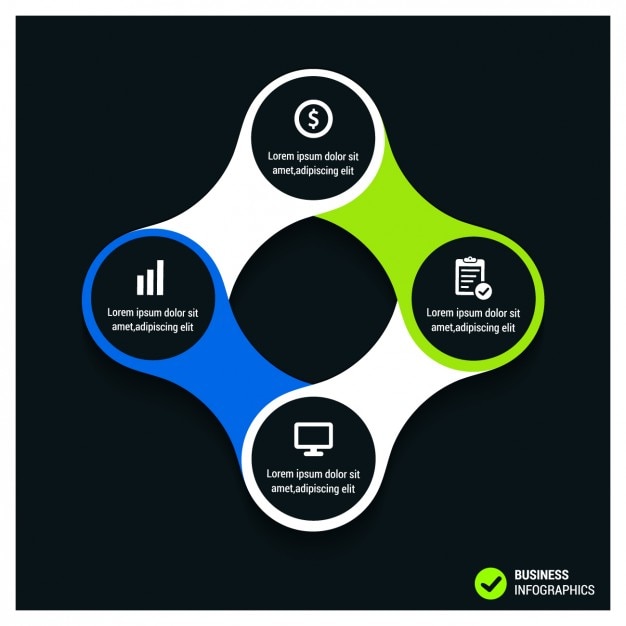 Vector gratuito infografía de negocios moderna