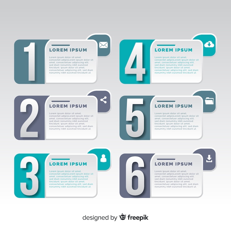 Vector gratuito infografía de negocios de pasos