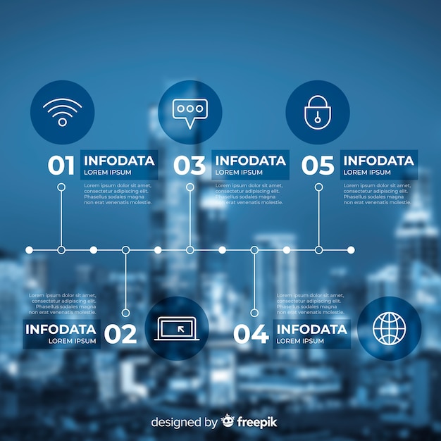 Infografía de negocios con plantilla de imagen