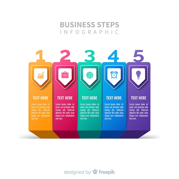 Vector gratuito infografía para negocios