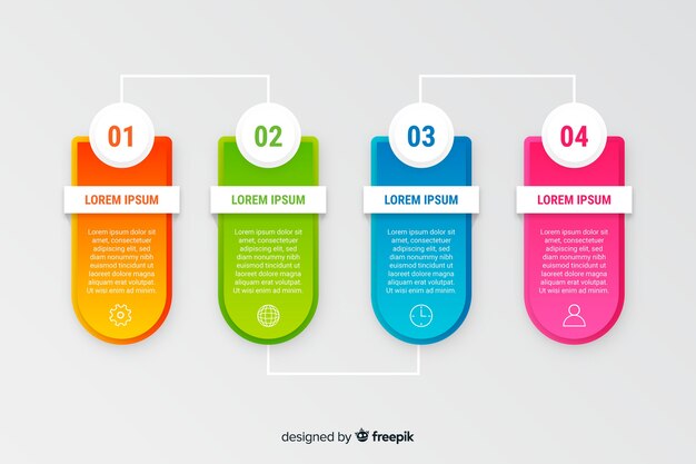 Infografía de pasos profesionales