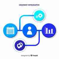 Vector gratuito infografía por pasos