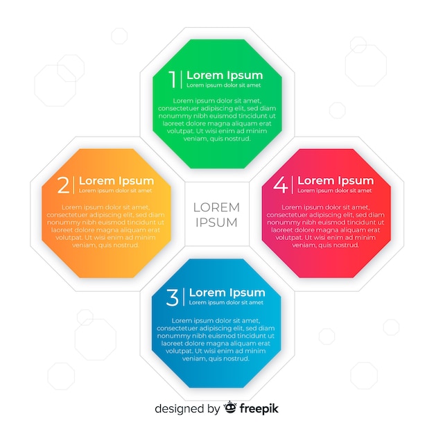 Vector gratuito infografía por pasos