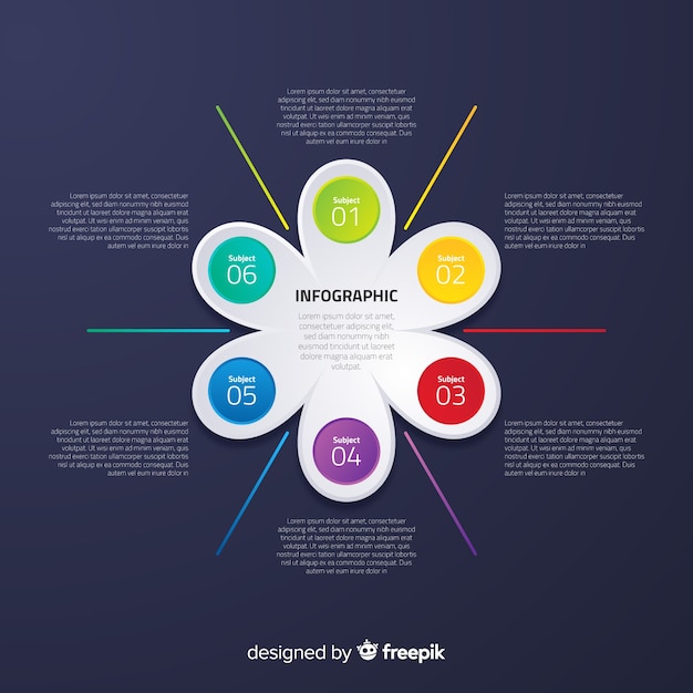 Vector gratuito infografía plana con efecto degradado