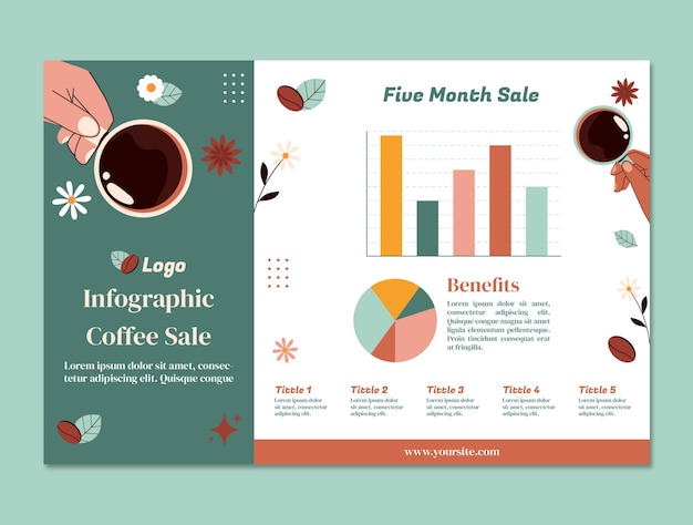 Vector gratuito infografía de plantación de café de diseño plano