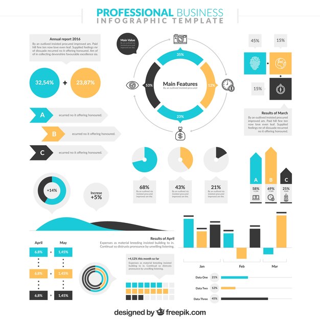 Infografía profesional de negocios