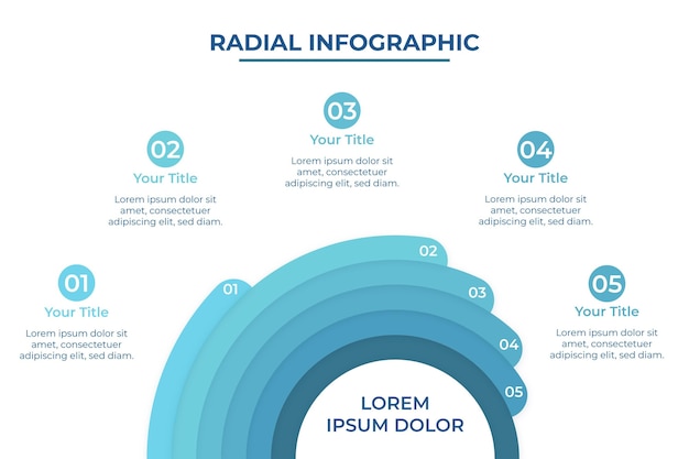 Infografía radial realista