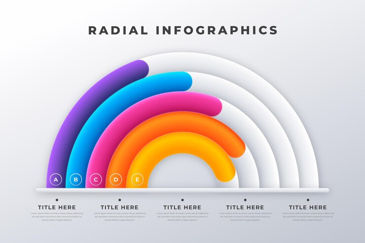 Vector gratuito infografía radial