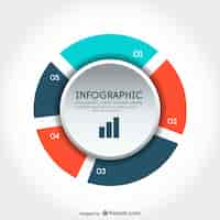 Vector gratuito infografía redonda 3d