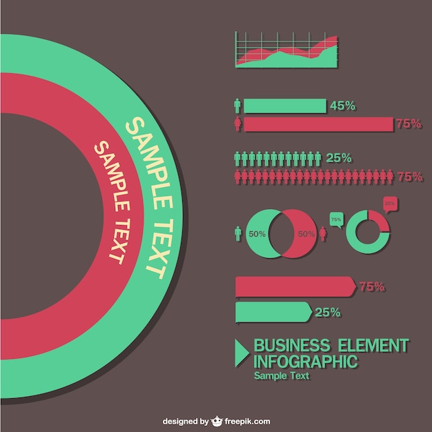 Infografía retro en dos colores