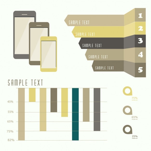 Vector gratuito infografía retro