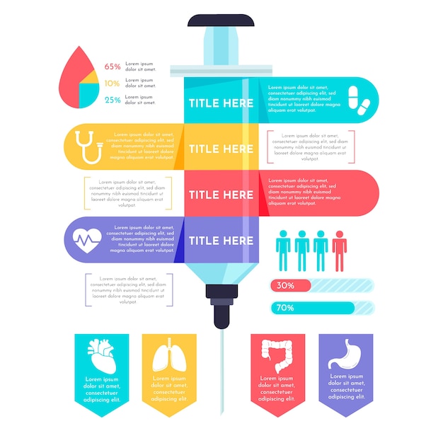 Vector gratuito infografía de salud médica