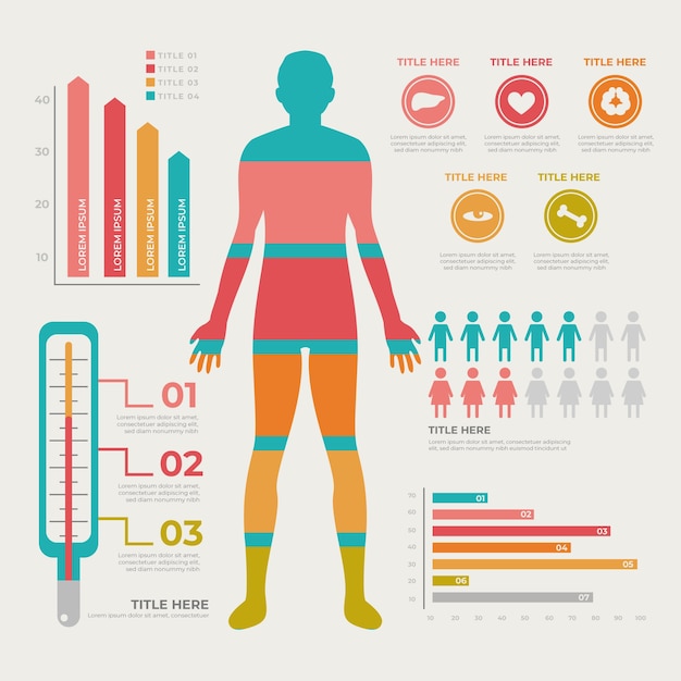 Vector gratuito infografía de salud médica