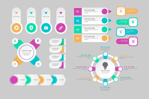 Infografía Sci Fi aislada sobre fondo transparente futurista. Pantalla de interfaz gráfica virtual de ciencia de concepto futuro abstracto con ilustración digital de infografía coloreada.
