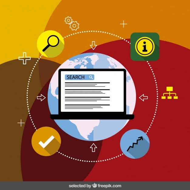 Vector gratuito infografía de seo