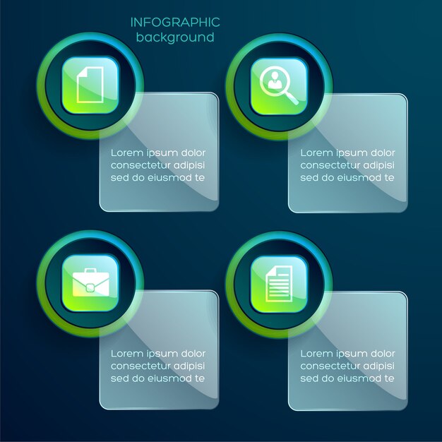 Infografía de Stickies que se pueden tocar con cuatro pasos