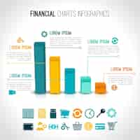 Vector gratuito infografía de tablas de finanzas