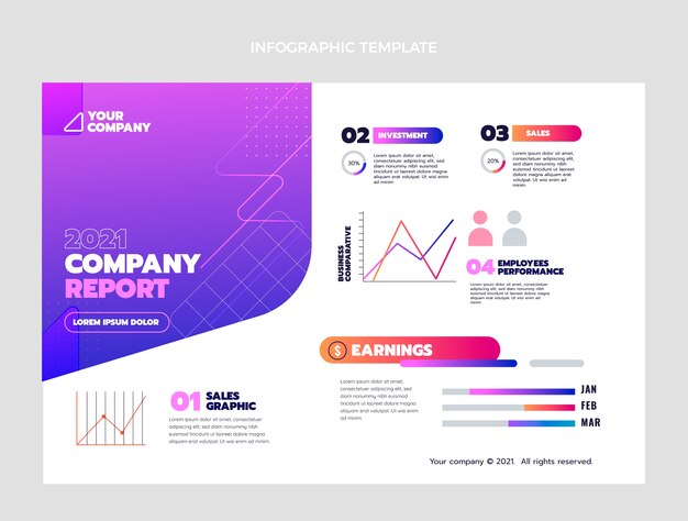 Infografía de tecnología abstracta degradada