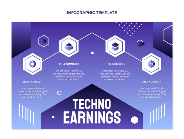 Infografía de tecnología abstracta degradada