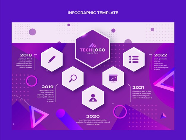 Infografía de tecnología abstracta degradada