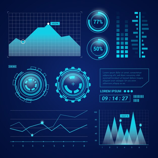 Infografía de tecnología futurista