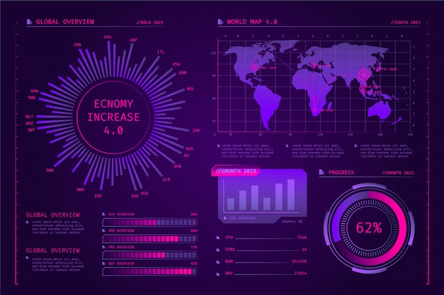 Vector gratuito infografía de tecnología futurista