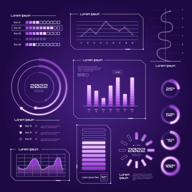Infografía de tecnología futurista