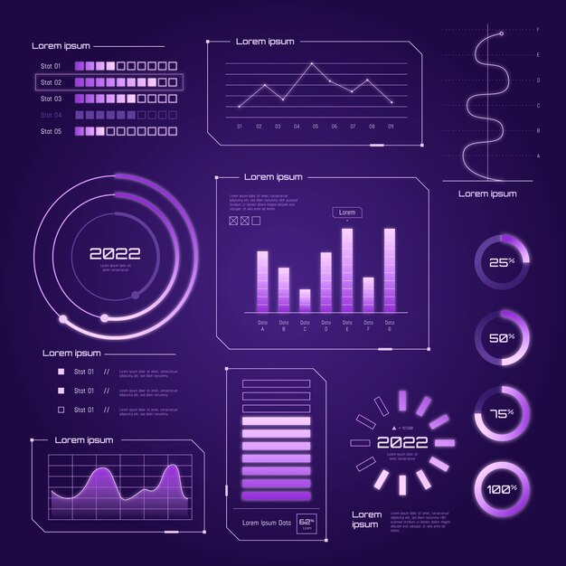 Infografía de tecnología futurista