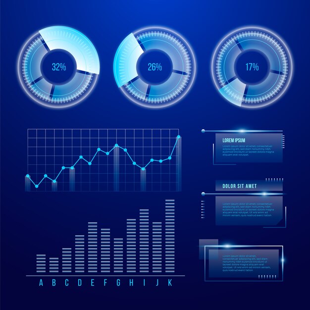 Infografía de tecnología futurista