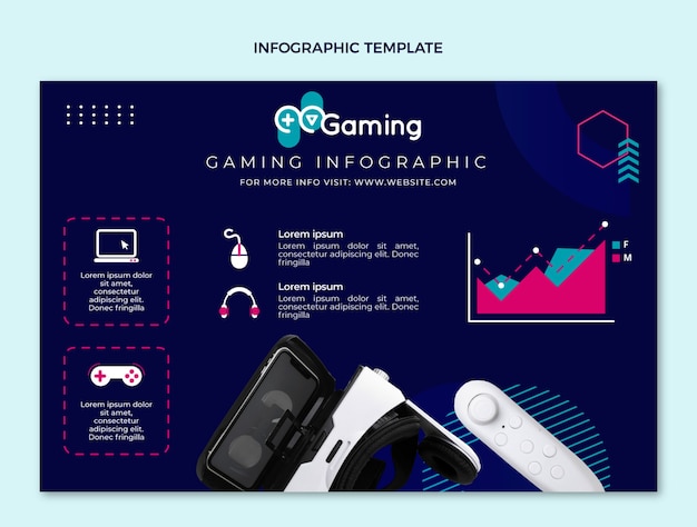 Vector gratuito infografía de tecnología mínima de diseño plano.