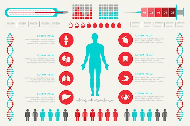 Información médica de diseño infográfico