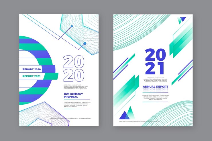 Vector gratuito informe anual abstracto
