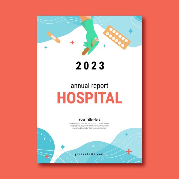 Informe anual de atención hospitalaria de diseño plano