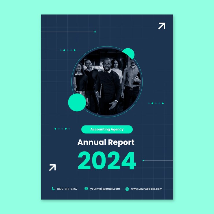 Vector gratuito informe anual de contabilidad financiera