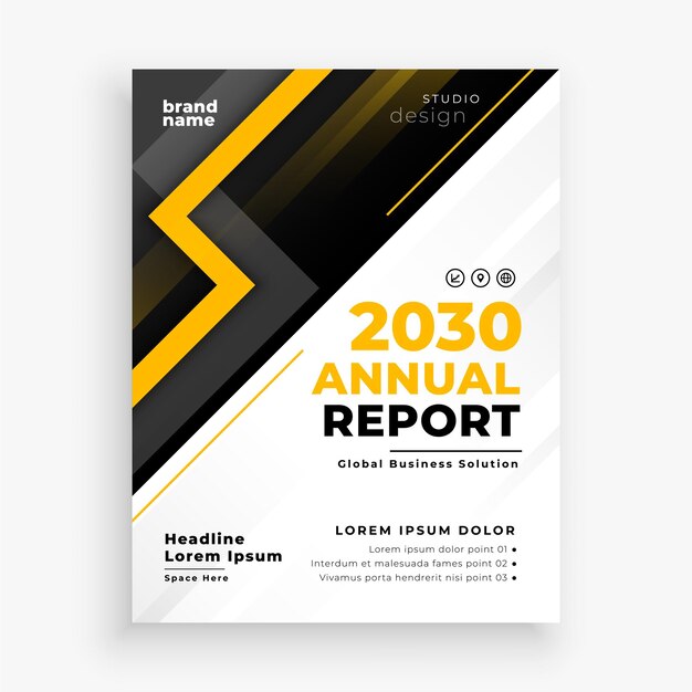 Informe anual creativo folleto corporativo para impresión de A4 páginas