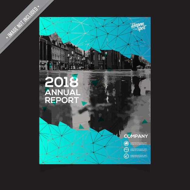 Vector gratuito informe anual con diseño abstracto