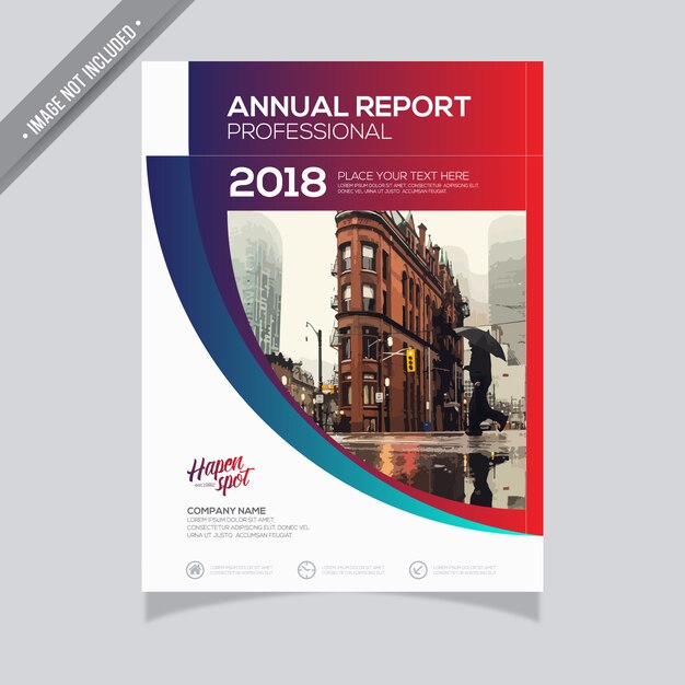 Informe anual con diseño degradado