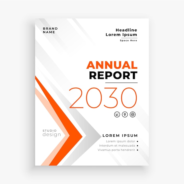 Informe anual folleto empresarial diseño limpio
