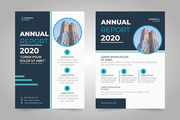 Vector gratuito informe anual geométrico