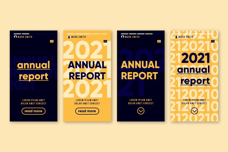 Vector gratuito informe anual historia de instagram