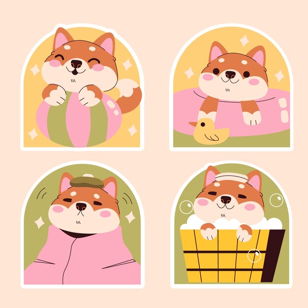 Ingenuo shiba inu pegatinas