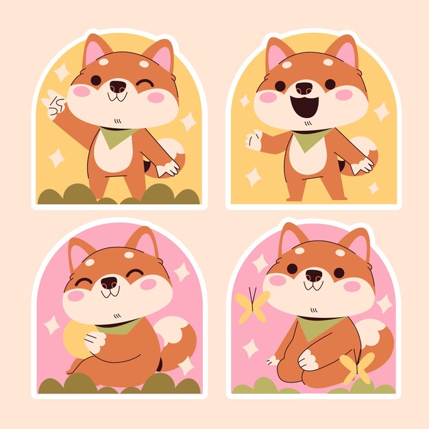 Ingenuo shiba inu pegatinas